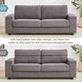 thumbnail image 6 of Tabaray 86.5" Living Room Sofa Couch, Modern 3 Seat Comfy Couch with Extra Deep Seats, Oversized Loveseat Sofa with Storage and 2 USB Ports, 2 Cup Holders, Corduroy Upholstered Sofa (Grey), 6 of 6