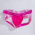 thumbnail image 6 of JOCKMAIL Men's Sexy Ice Silk Jockstarp Bikini Breathable U-Convex Cross V-Low Waist Underwear, 6 of 7