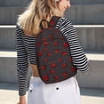 thumbnail image 5 of Lsque Red Ladybugs On Dark Background Pattern Canvas Daypack, Durable Backpack, High-quality Versatile Backpack,Vintage Compact Backpack-Medium, 5 of 6