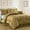 Gold, variant on Chezmoi Collection Royal Luxury Jacquard Floral Comforter Set, King, Black/Gold, 7-Piece