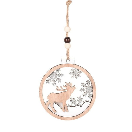 

Deal of The Day Dvkptbk Christmas Party Home Holiday Decorations Christmas Pendant Carved Wood Chips