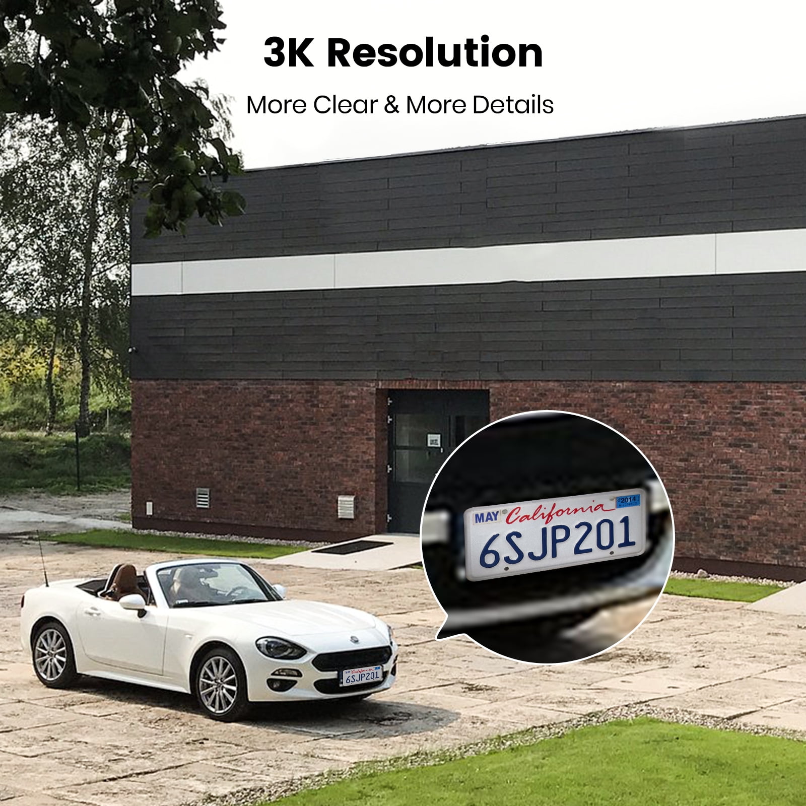 AOSU 3K/5MP Security Camera with Spotlight, 2 Way Audio, 360° View Outdoor Surveillance Camera Wired, Waterproof, Auto-Tracking, No Monthly Fee-2 Pack