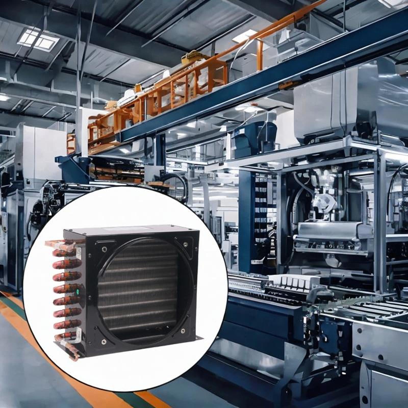 Tnarru Shellless Refrigerator Condenser Refrigeration Cooling Coil Compact Compressors Copper Tube DIY Cooling System Heat Exchanger 31cmx23.5cmx12cm
