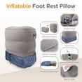 thumbnail image 2 of Almohada inflable para reposapiés de viaje, paquete de 2 unidades HOMCA (gris), 2 of 8