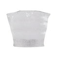 thumbnail image 2 of Haut Court pour Femmes en Maille Transparente Brillante avec Strass, Ajouré, Débardeur Résille Transparent, 2 of 5
