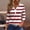 Brick Red, variant on QHWAUAKFBN T Shirts For Women Loose Fit 3/4 Sleeve Neck Print Daily Tees Tunic Blouses Tshirts Top