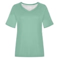 thumbnail image 6 of Afdoent Womens Tops V Neck Casual Print T Shirt Loose Fit Comfortable Bluse Tee Top For Everyday Wear And Fashion Outfits Fashion Clothes Vacation Outfits, 6 of 6