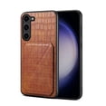 thumbnail image 2 of Mantto Crocodile Grain PU Leather Back Wallet Phone Case for Samsung Galaxy A05S, Hidden Magnetic Credit Card Slot Holder, Horizontal & Vertical Kickstand Durable Protective Cover, Brown, 2 of 6