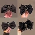 thumbnail image 3 of Elegante horquilla de alta gama con forma de tiburón y pinza para el pelo de plumas negras grandes para mujer, 3 of 6