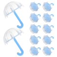 thumbnail image 3 of The **12pcs Mini Umbrella Shape Favor Boxes** are charming and practical packaging options for weddings, birthdays, parties, and other festive, 3 of 5