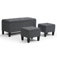 thumbnail image 1 of WyndenHall Lancaster 3 Piece Rectangular Storage Ottoman Bench, 1 of 8