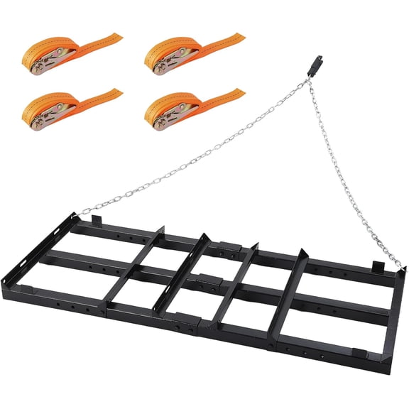 Garvee 48" Drag Harrow Driveway Grader for ATV/UTV/Truck, 46 LB Heavy-Duty, Black