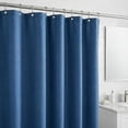 thumbnail image 5 of REGALWOVEN Modern Waffle Weave Shower Curtain with 12 Hooks Waterproof for Bathroom Blue 71"W x 71"L, 5 of 5