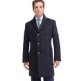 thumbnail image 3 of Nautica Mens Modern-Fit Wool-Blend Overcoat Coat 42L Grey Plaid, 3 of 4