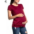 thumbnail image 4 of PULLIMORE Women Summer Short Sleeve Maternity Nursing Shirt Breastfeeding Top Blouse T-Shirts (M, Red), 4 of 7