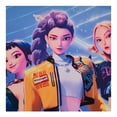 thumbnail image 3 of Set Edredón Providencia Microfibra Matrimonial Guerreras K-Pop Desafío Azul, 3 of 9