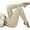 Beige, variant on REALiKUN Women's Pants Beige Rib Knitted Leggings High Waist Cotton Fitness Pants Casual Spring Tight Leggings