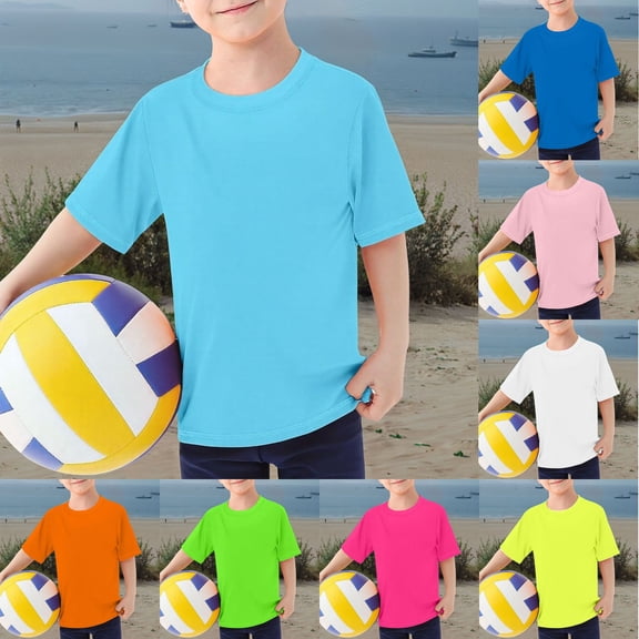 Baby Boy Swimsuit Boys Upf 50 Short Sleeve Rash Guard Swim Shirt for Beach Pool Summer Hot Pink 3-4 Years
