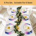 thumbnail image 5 of Purple Pink Forest Round 15 Inch Placemats Set of 6, Ombre Tree Abstract Art HeatResistant Non Slip Place Mats for Dining Table, Wipeable Braided Kitchen Table Mats for Housewarming, 5 of 9