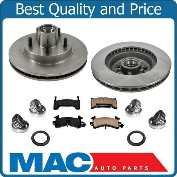 Front Disc Brake Rotors & CERAMIC Pads Wheel Bearings Seals For 82-92 Camaro