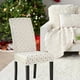 thumbnail image 5 of Fundas para sillas de comedor navideñas | Protectores de silla extraíbles y lavables con diseño de árboles dorados y copos de nieve | Tejido de poliéster para decoración navideña, 5 of 5