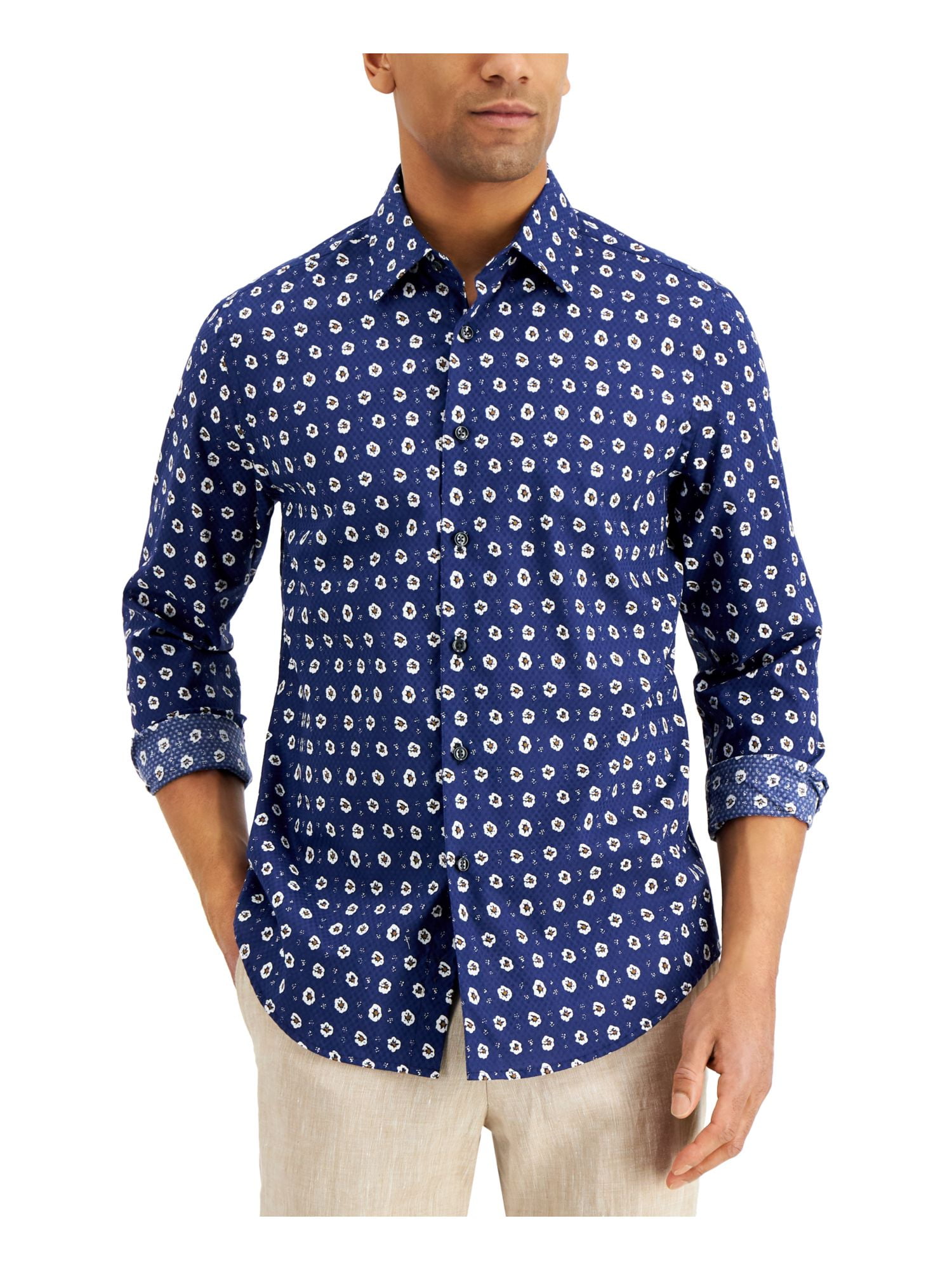 ARROW USA 1851 Men's Hamilton Poplin Short Sleeve Button Down Plaid Shirt, Yacht Navy, Small price in Saudi Arabia | Amazon Saudi Arabia