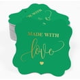 thumbnail image 2 of Inkdotpot Pack Of 100 Made With Love Wedding Paper Tags DIY Craft Bracket Shape Real Gold Foil Hang Tags, 2 of 7