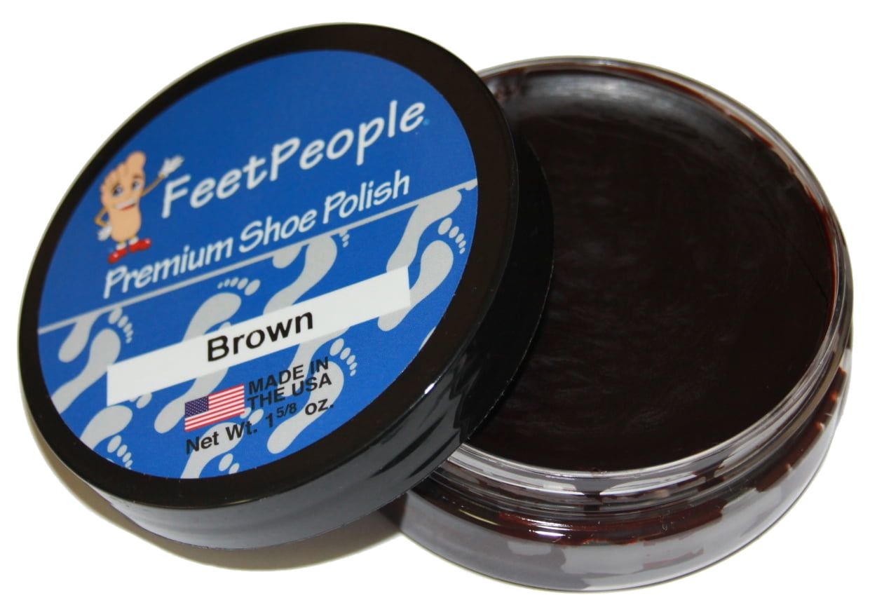FeetPeople Premium Shoe Polish, 1.625 oz, Brown