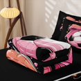thumbnail image 5 of Homewish Pink Bowknot Zipper Full Size Comforter Sets with Fitted Sheet and 2 Pillowcases For Girls,Football Games Zipper Bedding Set For Kids,Black Reversible,4-Piece, 5 of 7