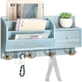 thumbnail image 1 of Key Holder Wall Mount Mail Organizer Wall Mount with Storage Hooks and Drawer for Modern Farmhouse Decor Mail Organizer Wall Mounted for Rustic Apartment Essentials (), 1 of 6