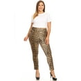thumbnail image 2 of White Mark Women's Plus Size Printed Cheetah Pants, 2 of 5