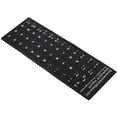 thumbnail image 1 of Key Board Sticker, White Letter Universal Black Background Spanish Language Keyboards Decal  For PC For 10in To 17in Laptop For Desktop, 1 of 8