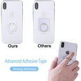 thumbnail image 4 of Cell Phone Ring Holder Stand, Transparent Phone Ring Holder 360° Rotation Phone Ring Grip Finger Ring Stand 2 Rose Gold 2 Black (Round), 4 of 7