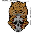 thumbnail image 4 of Skull Iron on Patches Personalized Embroidered Patch for Jacket Racing Motorcycle Style Patches with Tiger Claw Design 1 Piece, 4 of 5