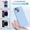 thumbnail image 3 of Get Ultimate Protection for iPhone 14 Plus with 5-in-1 Case: Slim Liquid Silicone Design, 2 Screen Protectors, 2 Camera Lens Protectors, and Anti-Scratch/Drop Protection, Sky Blue, 3 of 5