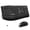 Blue characters, variant on RECCAZR Ergonomic Wireless Keyboard and Mouse Combo, Leather Cushioned Palm Rest, Wave Keys, 3-Level DPI Adjustable Wireless Ergonomic Mouse for Windows, Mac OS Desktop/Laptop/PC（Black)