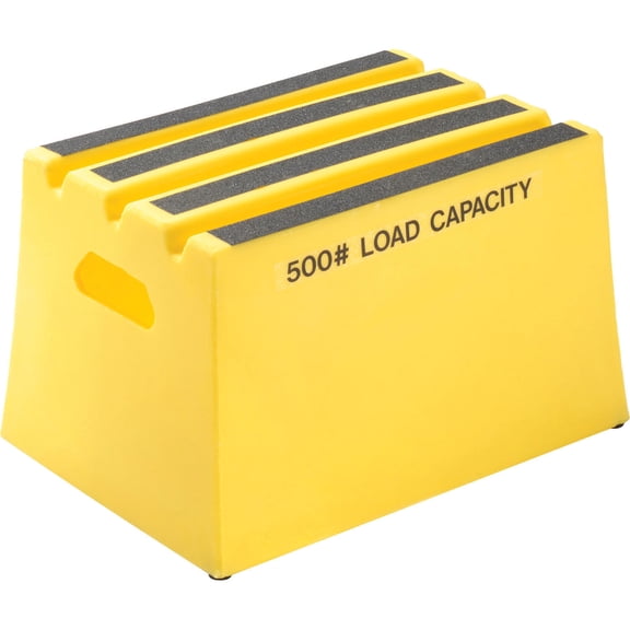 1 Step Plastic Step Stand, 19-1/2"W x 14"D x 12"H, Yellow