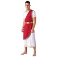 thumbnail image 3 of iiniim Mens Ancient Greek Roman Toga Retro Gold Cosplay Costume Long Robe Carnival Theme Party Outfits Burgundy L, 3 of 7
