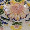 thumbnail image 4 of Creative Co-Op Terra-cotta Planter with Floral Pattern, Crackle Glaze, Multicolor, 4 of 4