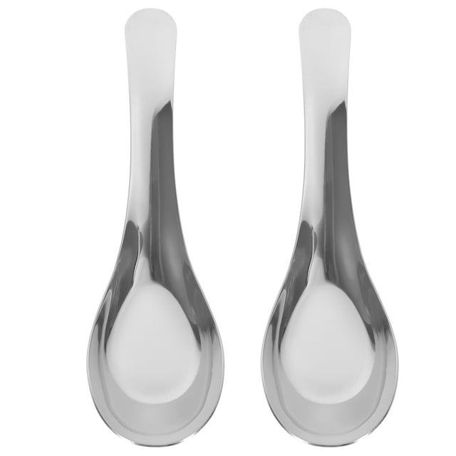 2 Pcs Cuillères à Soupe et Céréales en Acier Inoxydable pour Restaurant