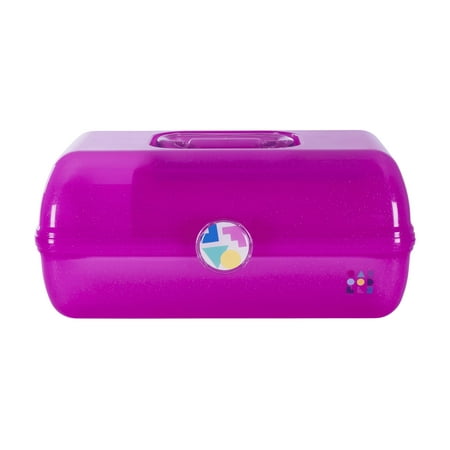 Caboodles On-The-Go Girl Makeup Box, Purple Sparkle