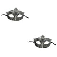 thumbnail image 2 of Jumpingount Accesorios para envolver la mitad de la cara Máscara antigua noble Mascarada Fiesta Baile Decoraciones de cumpleaños Halloween antiguo dorado plata antigua 2piezas Jumpingount CBP372939, 2 of 6