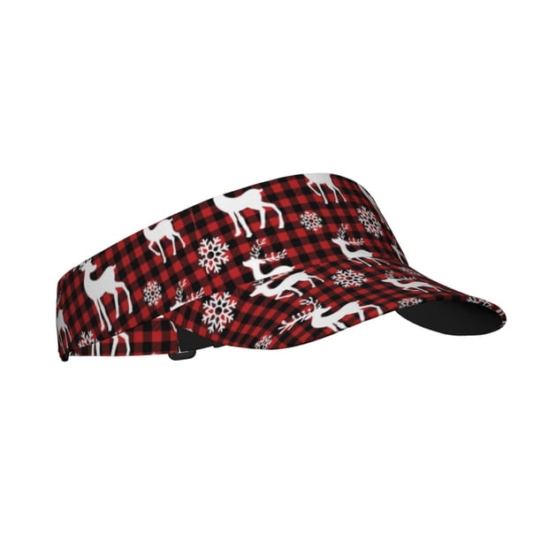 Balery Plaid Reindeer Snowflakes Gorra deportiva con visera ajustable para mujer y hombre (talla única)