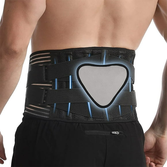 Back support belt, lumbar support, breathable lumbar support belt, back belt with support struts and adjustable tension straps, for men and women for posture correction