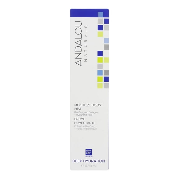 Andalou Naturals Moisture Boost Mist, Deep Hydration, 6 fl oz (178 ml)