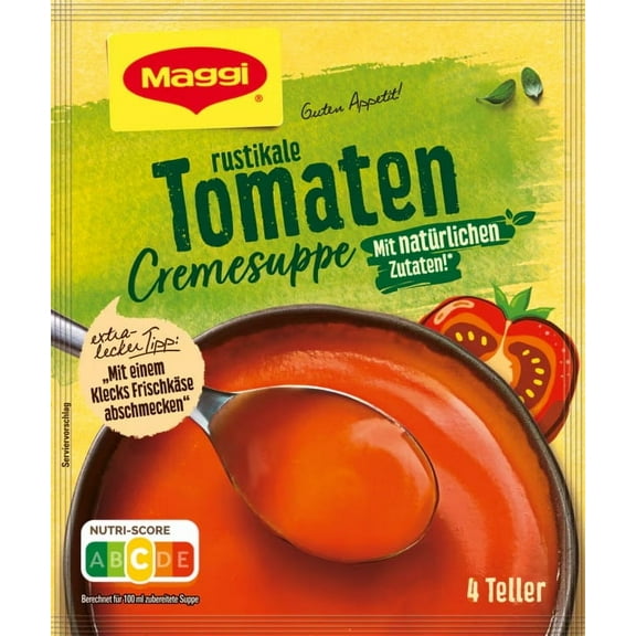 Maggi Cream of Tomato instant soup 1 packet/4 servings Made in Germany