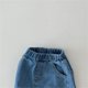 thumbnail image 4 of Odeerbi 3-18 Meses Niños Niñas Jeans Baggy Pantalones de Denim Lindos Cintura Elástica Pantalones de Ropa Exterior Suelta, 4 of 5