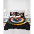 thumbnail image 2 of Twin XL Quilt Bedding Set, Black Circle Reversible Summer Quilt 3 Pieces, Geometric Modern Abstract Art Lightweight Bedspreads Coverlets with 2 Pillow Shams for All Seasons, 2 of 5