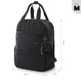 thumbnail image 3 of TOTTO Mochila Mediana para Mujer Porta Laptop 15,4 con Bolsillo Secreto | Escuela - Oficina - Viaje  negro M, 3 of 7