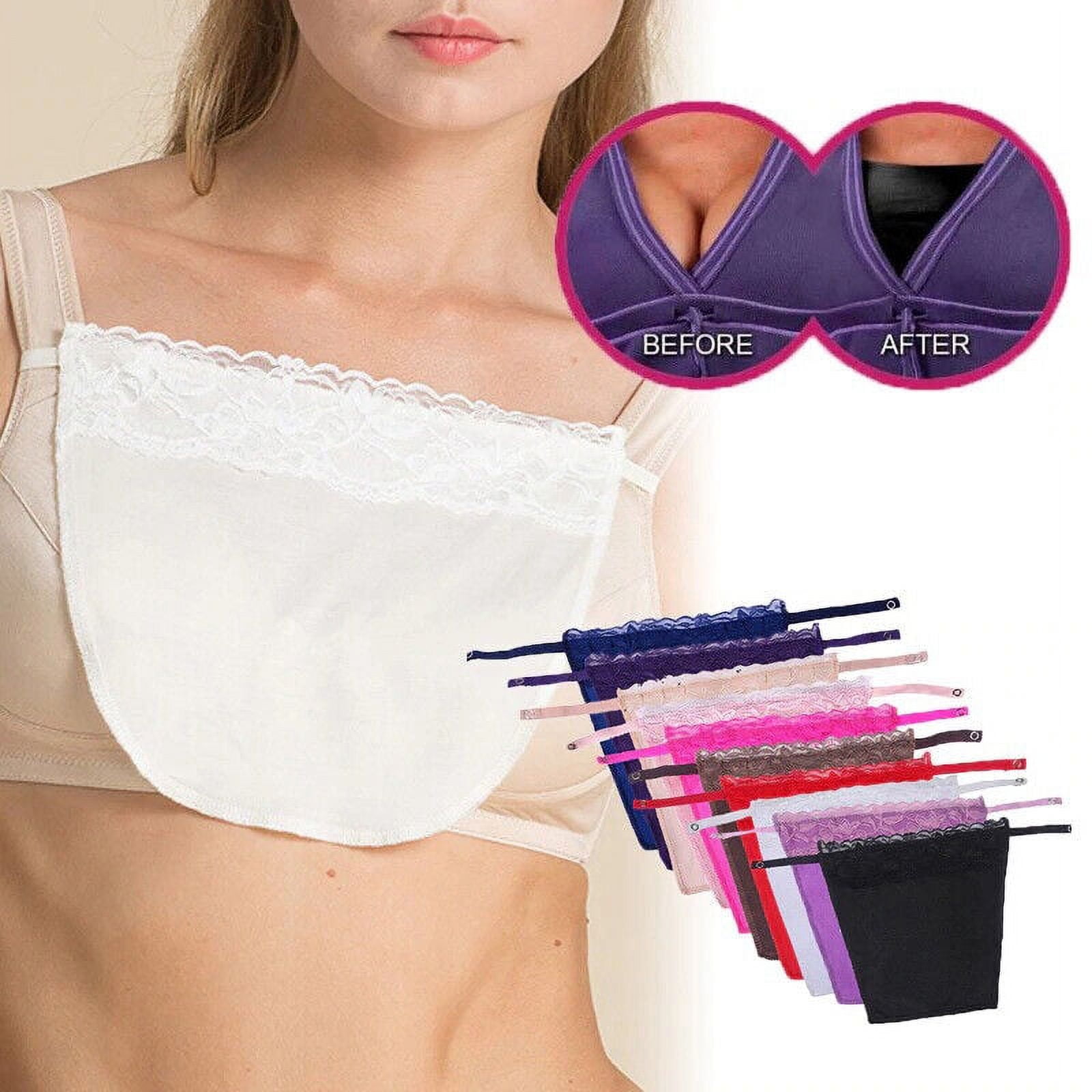 YXRRVING Lady Lace Clip-On Mock Camisole Bra Insert, Anti Peep Invisible  Bra Vest Camisoles Women Cleavage Cover-Up Overlay 1 : : Fashion